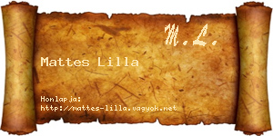 Mattes Lilla névjegykártya